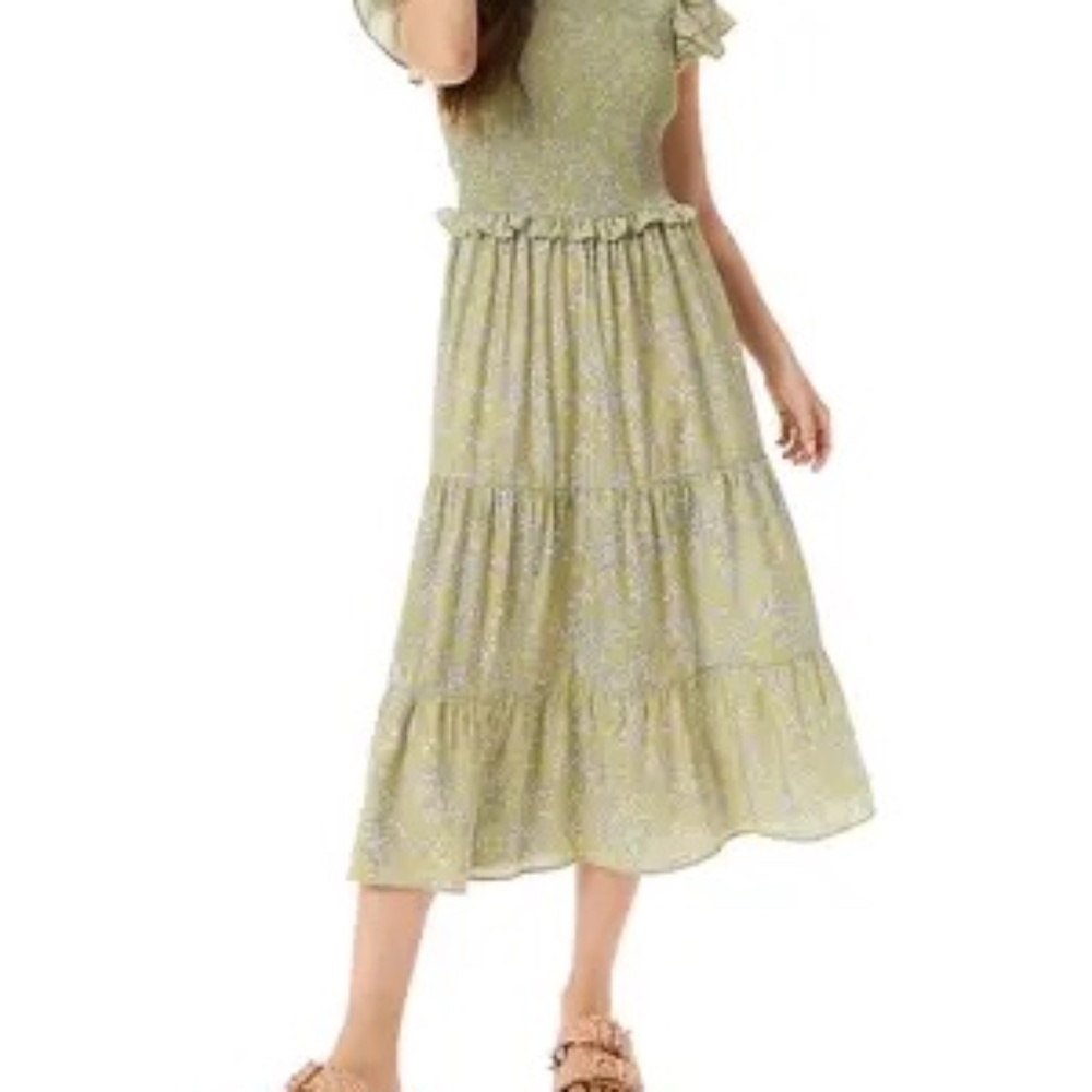 NWT Sam Edelman Tiered Maxi Dress Maltilda Sage M